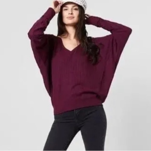Free People Santa Clara Thermal Top Purple Long Sleeve Top - Picture 1 of 16